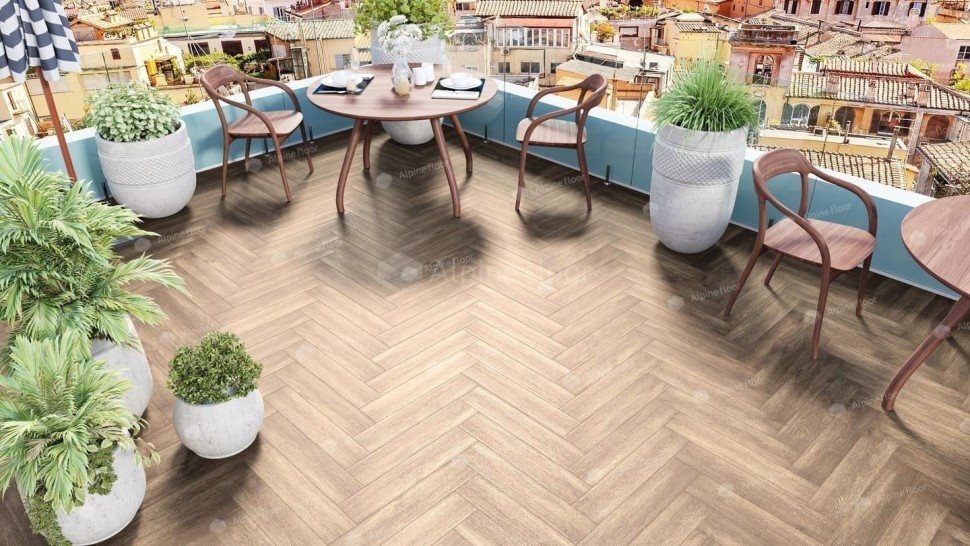 Виниловая плитка "Alpine Floor" Parquet LVT Макадамия (590*118*2,5 мм) — купить в Москве