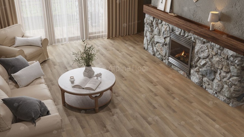 Виниловая плитка "Alpine Floor" Parquet LVT Дуб Синистра (590*118*2,5 мм) — купить в Москве