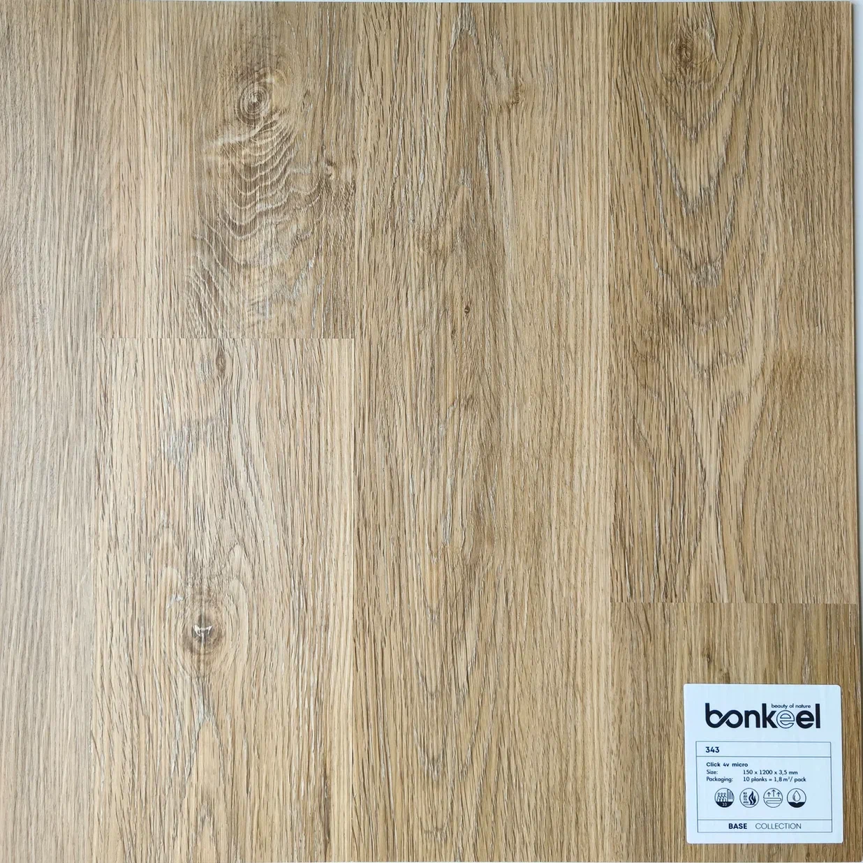 Плитка ПВХ "Bonkeel" Base New 343 (1220*150*3,5 мм) — купить в Москве