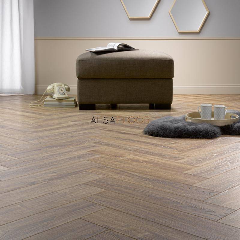 Ламинат "Alsafloor" Herringbone Дуб Балеарский (640*143*12 мм) — купить в Москве