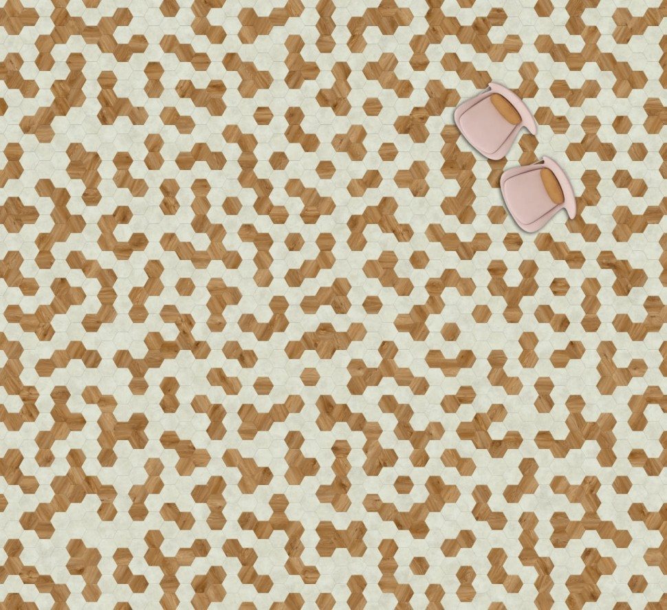 Виниловая плитка "Moduleo" Moods Hexagon 322 (226,32*196*2,5 мм) — купить в Москве