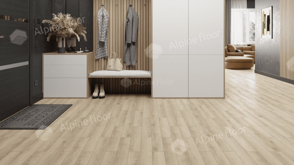 Ламинат "Alpine Floor" Herringbone 12 PRO Дуб Орлеан (606*101*12 мм) — купить в Москве