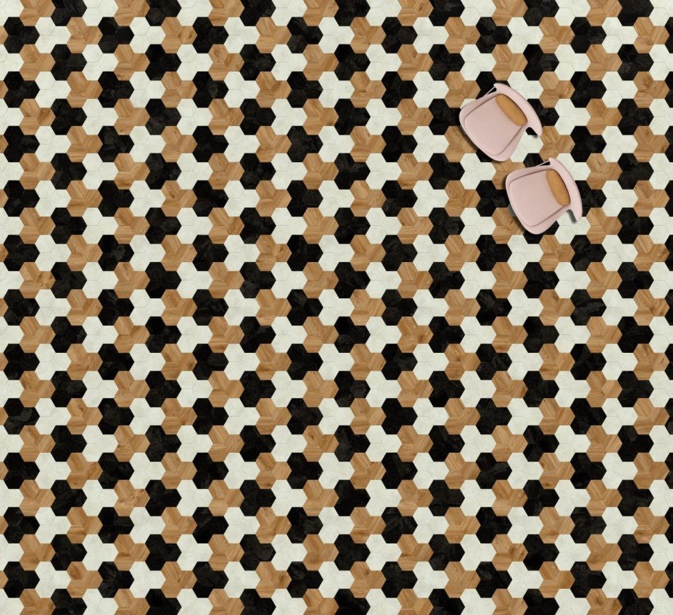 Виниловая плитка "Moduleo" Moods Hexagon 354 (226,32*196*2,5 мм) — купить в Москве