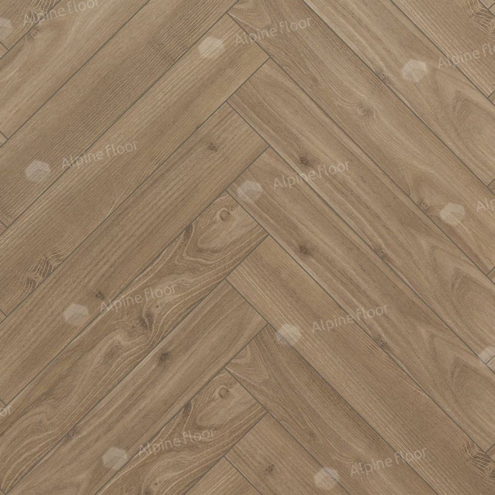 Ламинат "Alpine Floor" Herringbone 12 Дуб Калабрия (600*100*12 мм) — купить в Москве