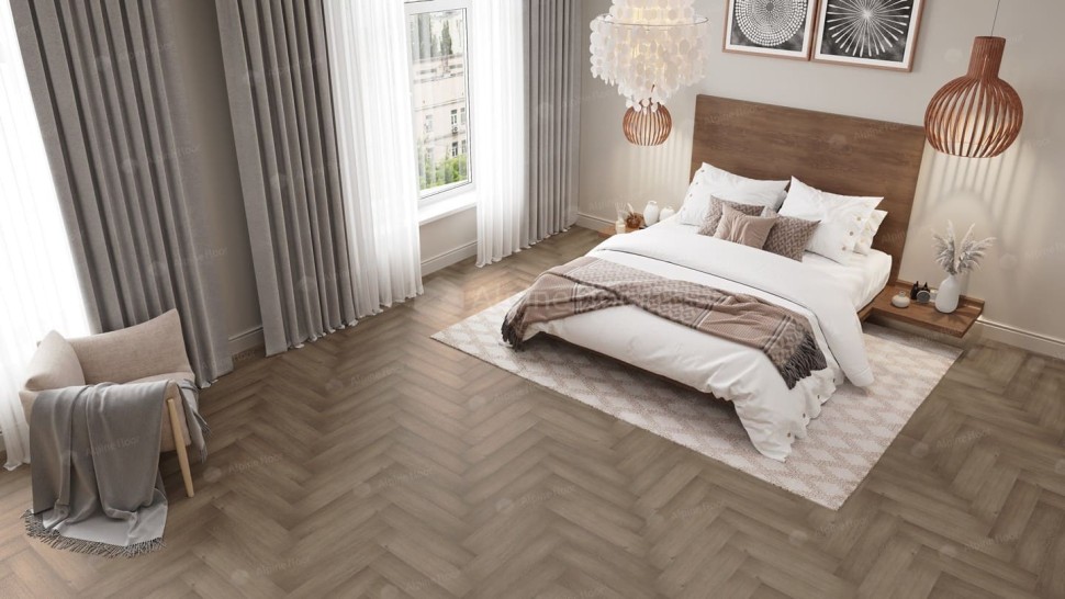Виниловая плитка "Alpine Floor" Parquet LVT Дуб Насыщенный (590*118*2,5 мм) — купить в Москве