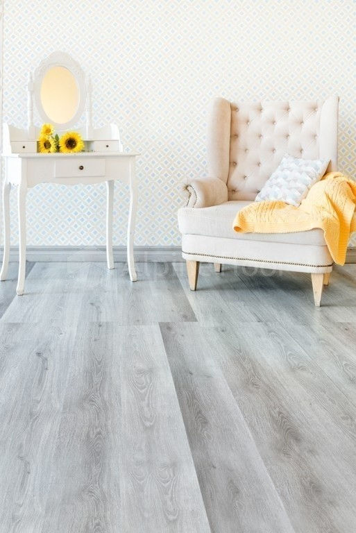 Кварцвиниловая плитка "Alpine Floor" Дуб Пепельный  (1219*184*2мм) — купить в Москве