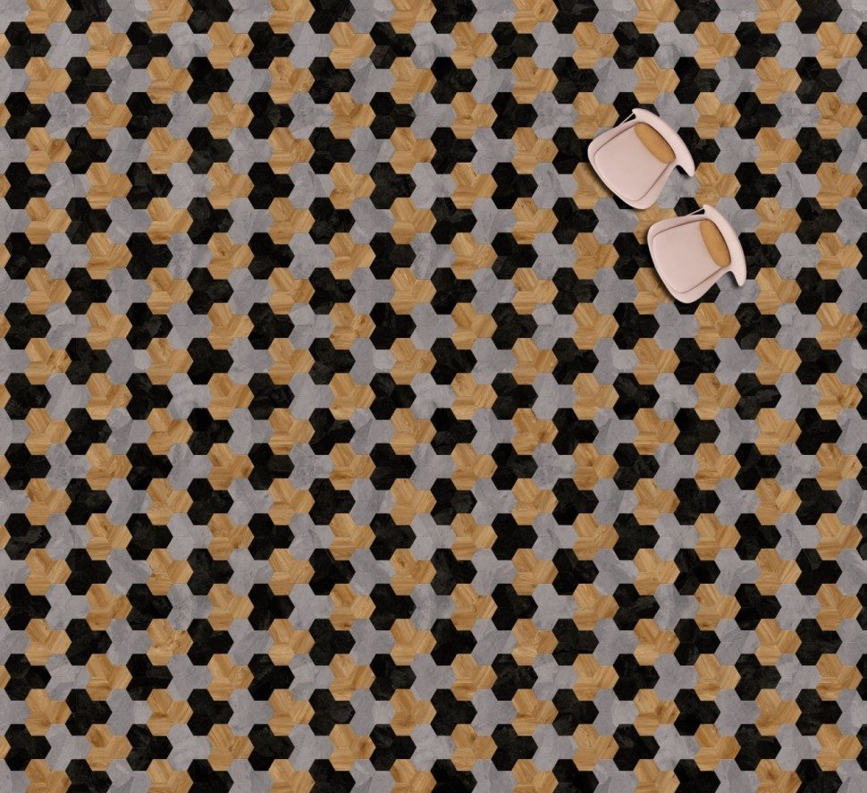 Виниловая плитка "Moduleo" Moods Hexagon 353 (226,32*196*2,5 мм) — купить в Москве