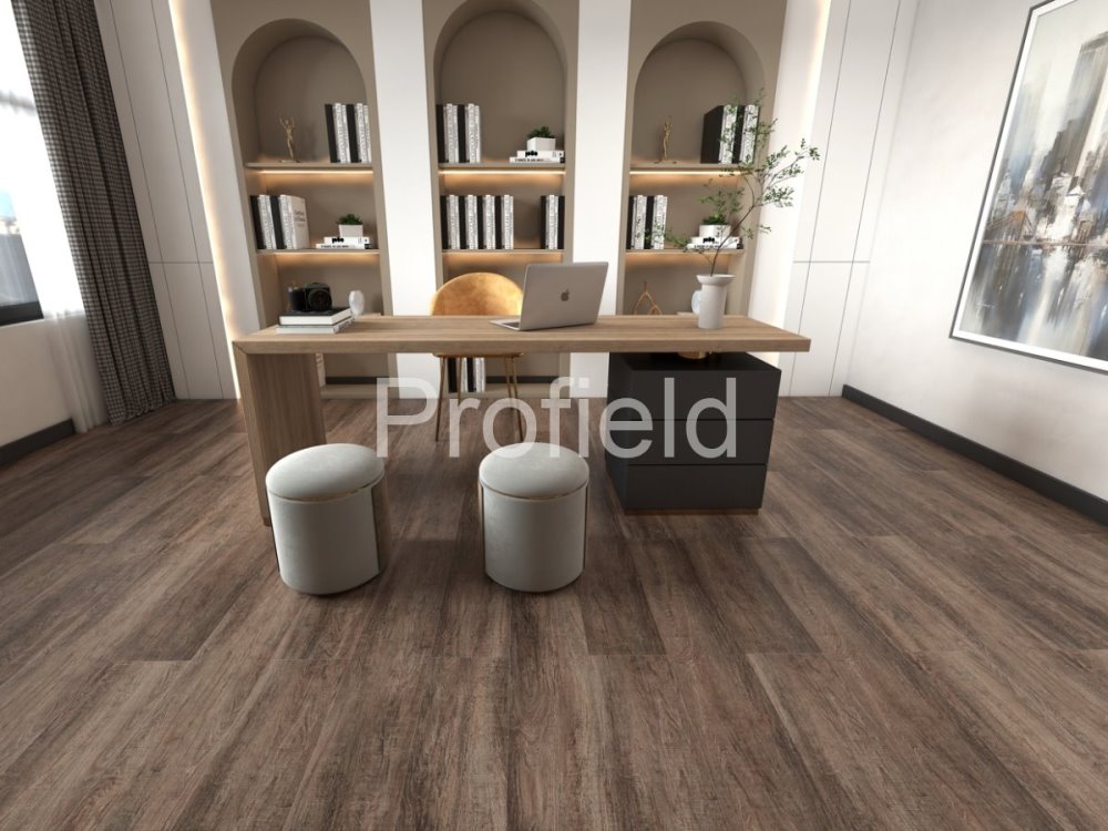 HSPC ламинат "Profield" Дуб темный (1200*228*5,5 мм) — купить в Москве