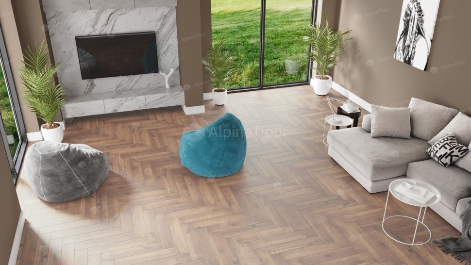 Виниловая плитка "Alpine Floor" Parquet LVT Дуб Royal (590*118*2,5 мм) — купить в Москве