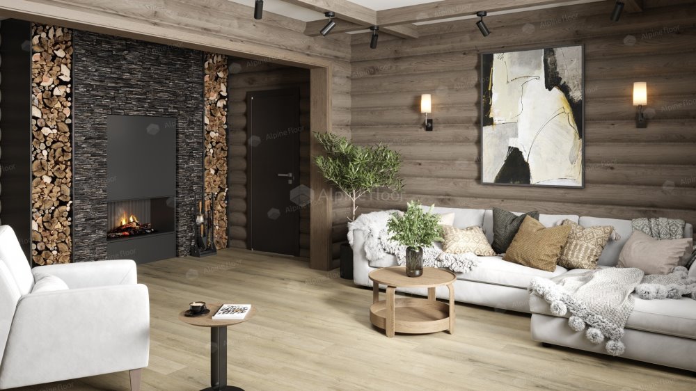 SPC Ламинат "Alpine Floor" Дуб сливочный (1220*183*8 мм) — купить в Москве