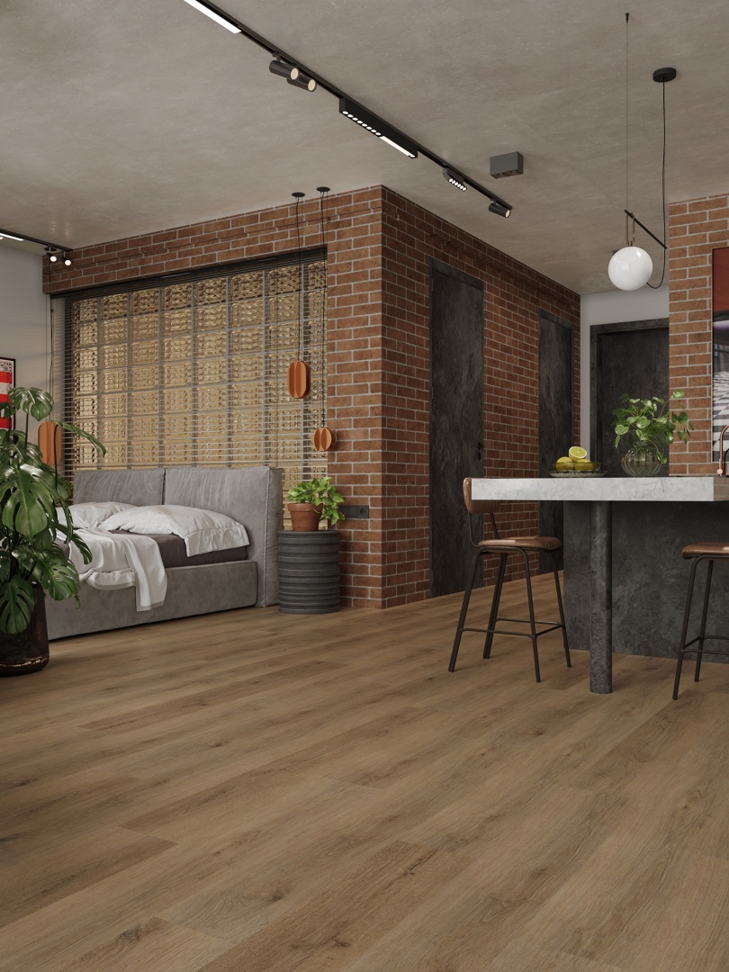 Кварцвиниловая плитка LVT "Alpine Floor" Дуб Рейсдал (1219*184*2 мм) — купить в Москве