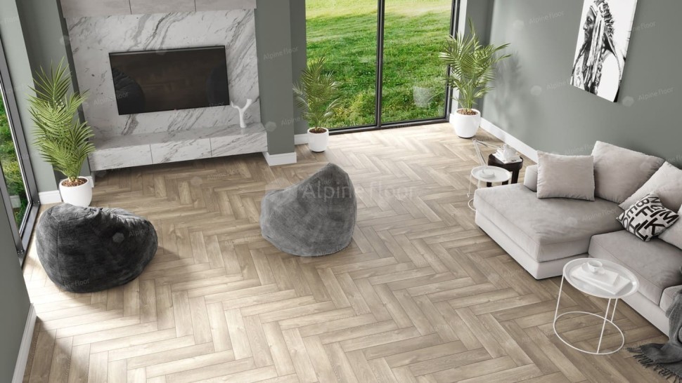Виниловая плитка "Alpine Floor" Parquet LVT Дуб Натуральный Отбеленный (590*118*2,5 мм) — купить в Москве