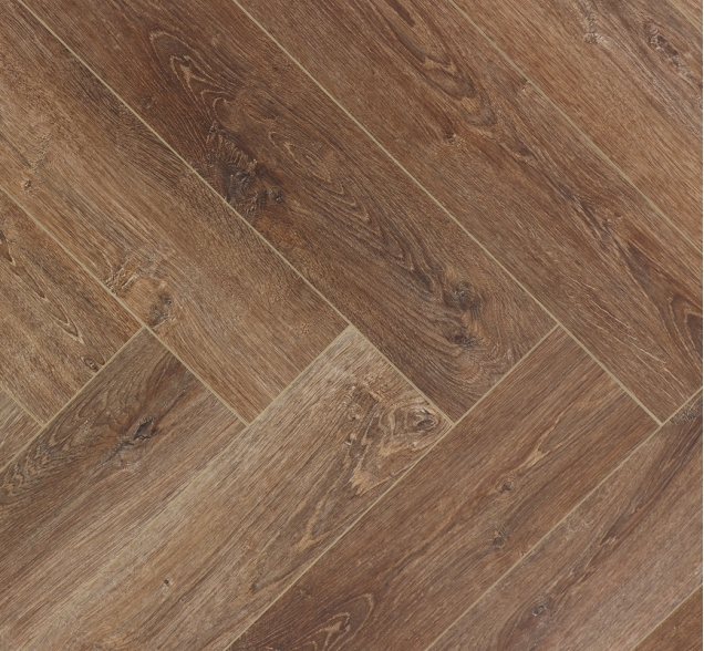 Виниловый ламинат SPC "Cronafloor" Herringbone Дуб Тулуза (640*128*4,5 мм) — купить в Москве