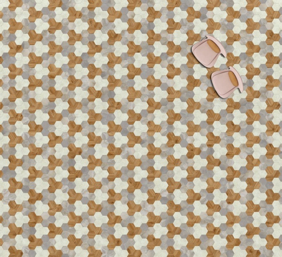 Виниловая плитка "Moduleo" Moods Hexagon 351 (226,32*196*2,5 мм) — купить в Москве