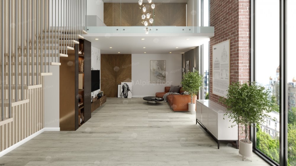 SPC Ламинат "Alpine Floor" Дуб серебряный (1220*183*8 мм) — купить в Москве