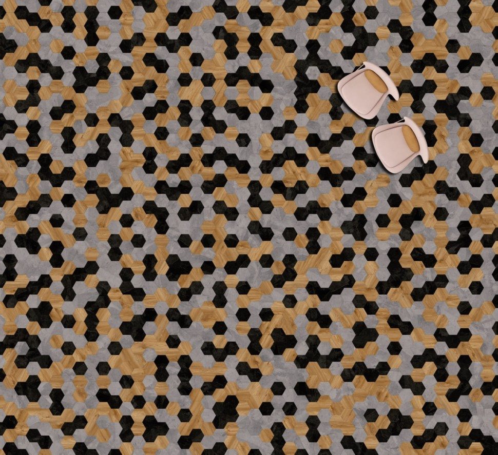 Виниловая плитка "Moduleo" Moods Hexagon 343 (226,32*196*2,5 мм) — купить в Москве