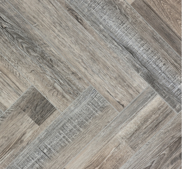 Виниловый ламинат SPC "Cronafloor" Herringbone Дуб Реймс (640*128*4,5 мм) — купить в Москве