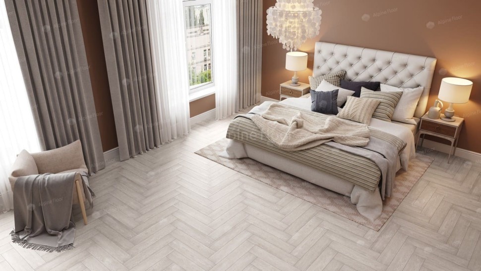 Виниловая плитка "Alpine Floor" Parquet LVT Голубой Лес (590*118*2,5 мм) — купить в Москве