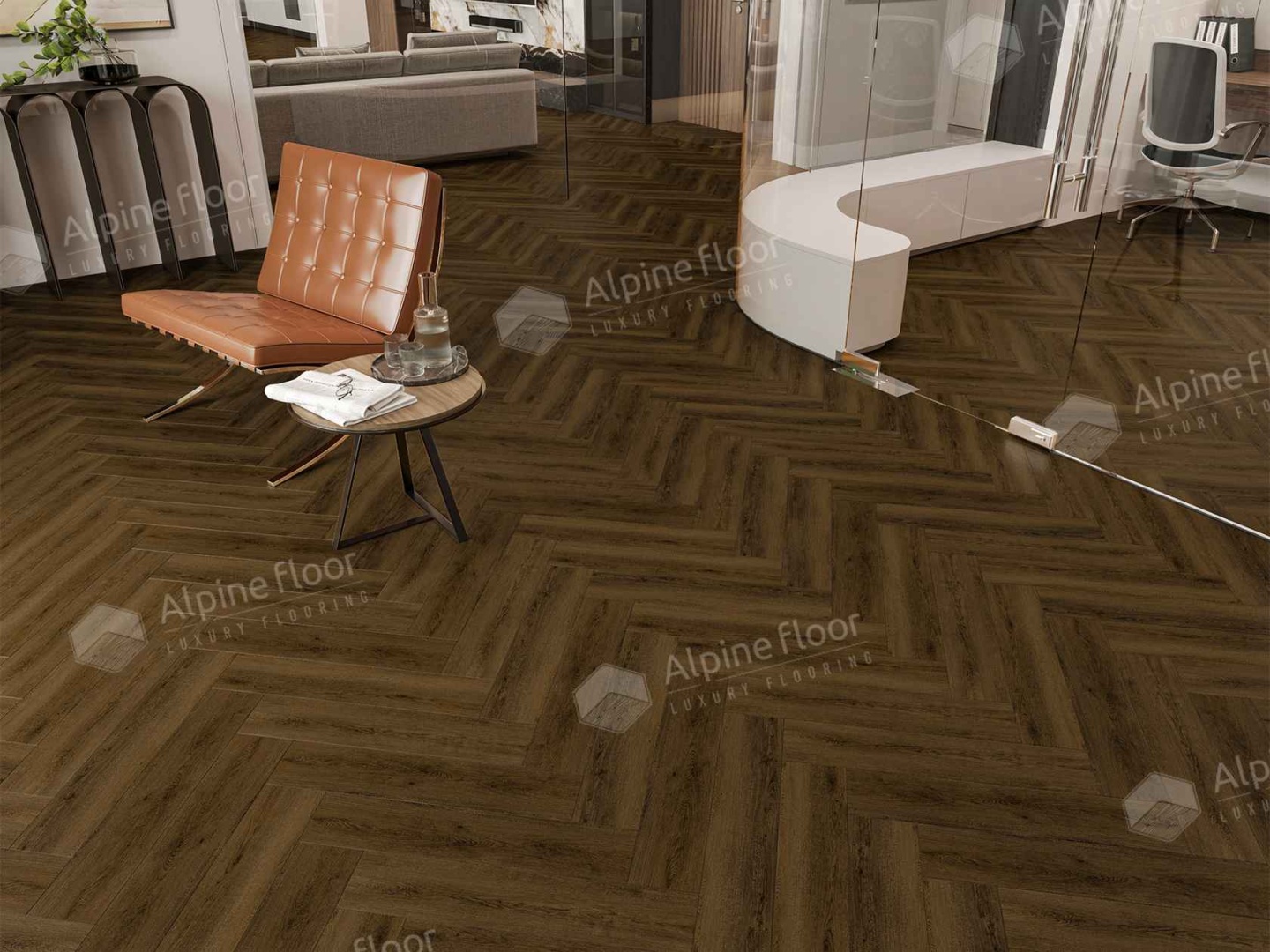 Кварцвиниловая плитка LVT "Alpine Floor" Дуб Далим (590*118*2,5 мм) — купить в Москве