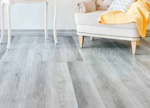 Кварцвиниловая плитка "Alpine Floor" Дуб Пепельный  (1219*184*2мм) — купить в Москве