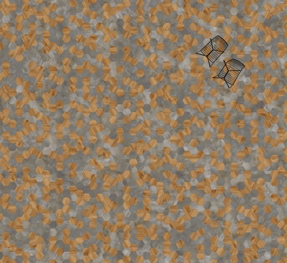 Виниловая плитка "Moduleo" Moods Hexagon 323 (226,32*196*2,5 мм) — купить в Москве