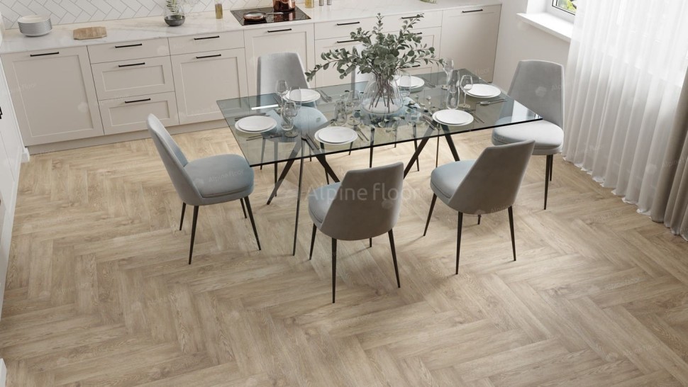 Виниловая плитка "Alpine Floor" Parquet LVT Дуб Ваниль Селект (590*118*2,5 мм) — купить в Москве