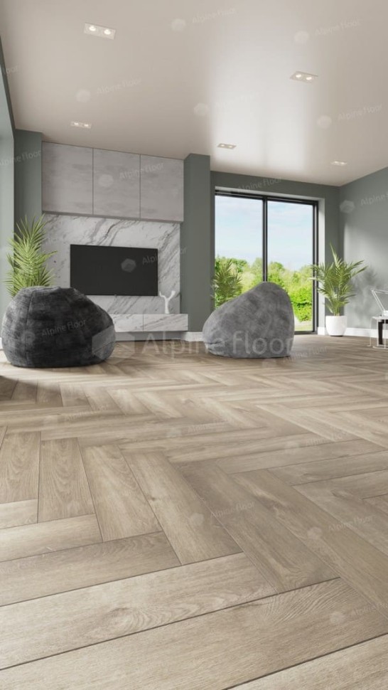 Виниловая плитка "Alpine Floor" Parquet LVT Дуб Натуральный Отбеленный (590*118*2,5 мм) — купить в Москве