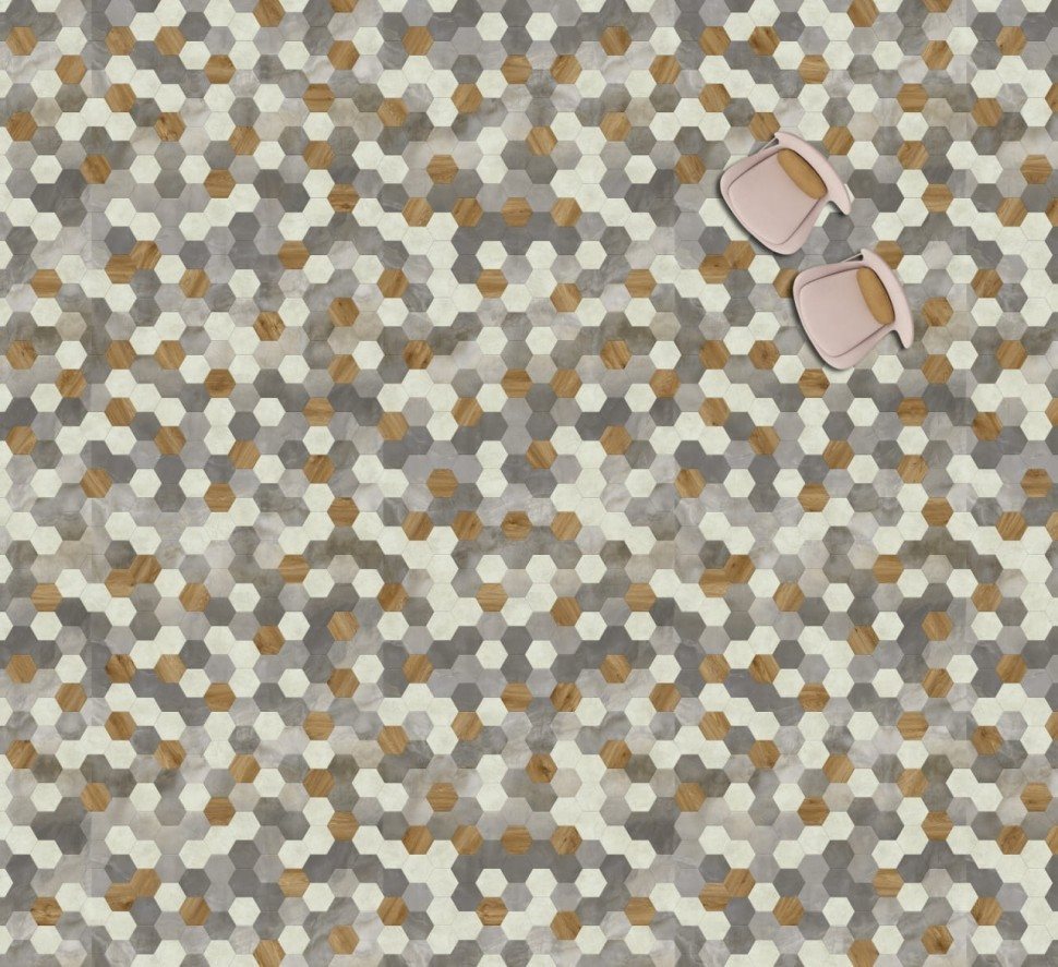Виниловая плитка "Moduleo" Moods Hexagon 348 (226,32*196*2,5 мм) — купить в Москве