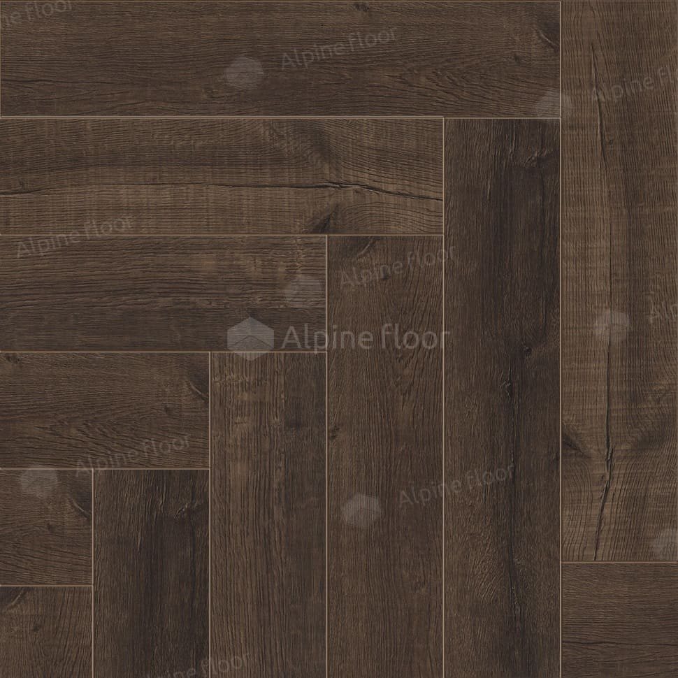 Виниловая плитка "Alpine Floor" Parquet LVT Дуб Альферац (590*118*2,5 мм) — купить в Москве