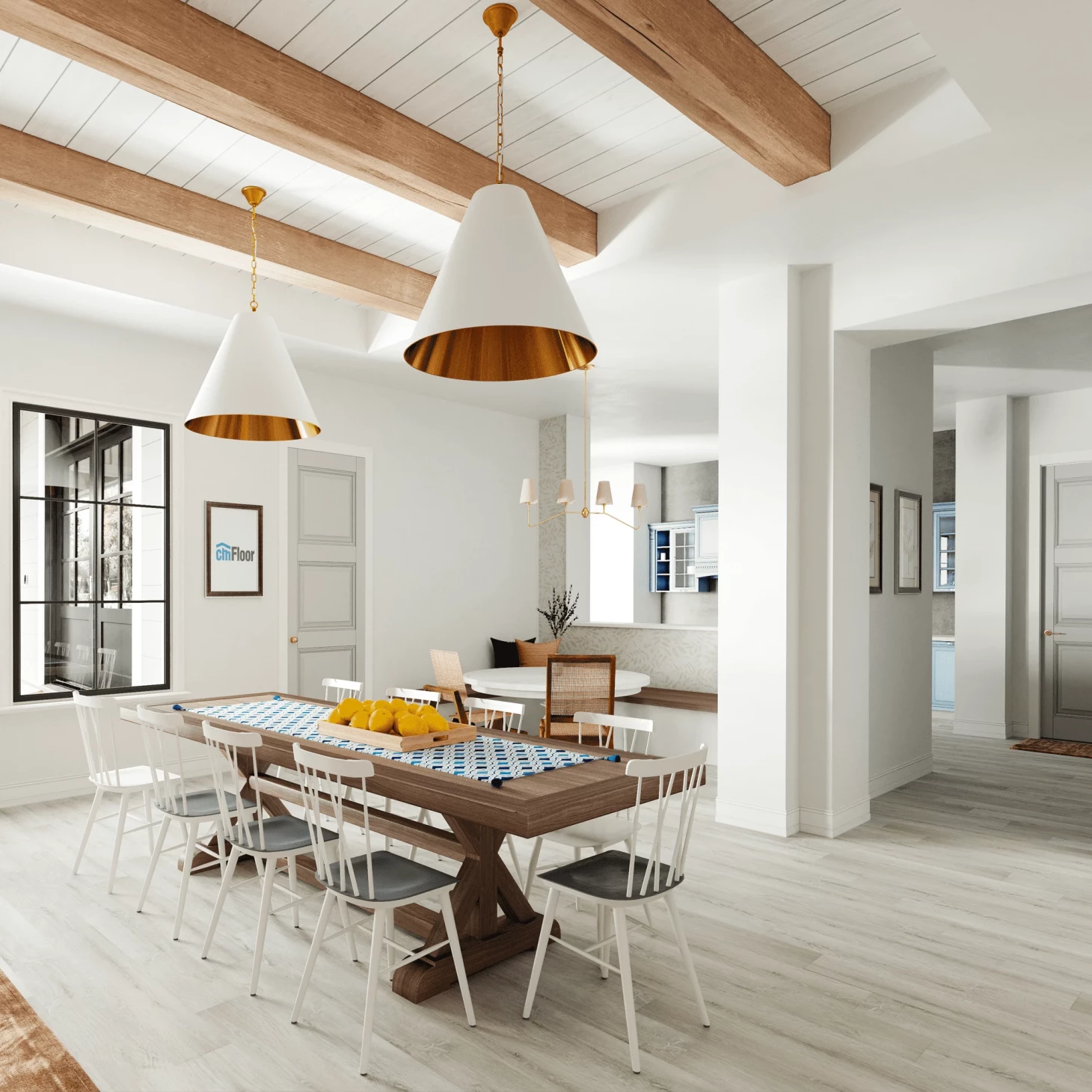 SPC плитка для пола Дуб Ледяной (1220*180*4 мм) — купить в Москве