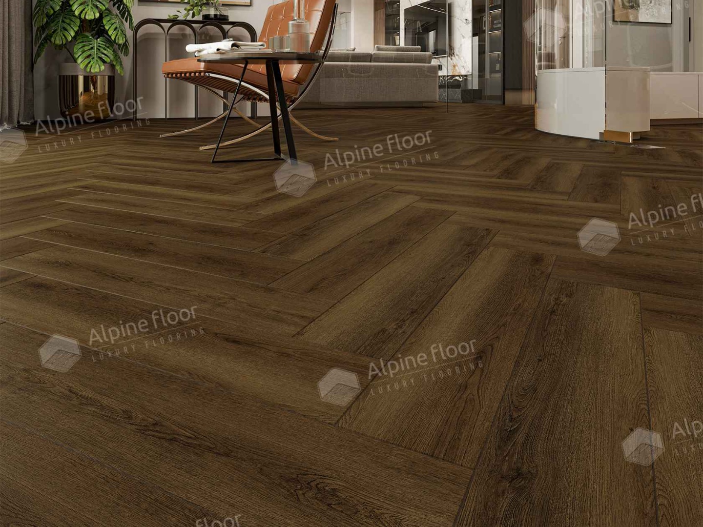 Кварцвиниловая плитка LVT "Alpine Floor" Дуб Далим (590*118*2,5 мм) — купить в Москве