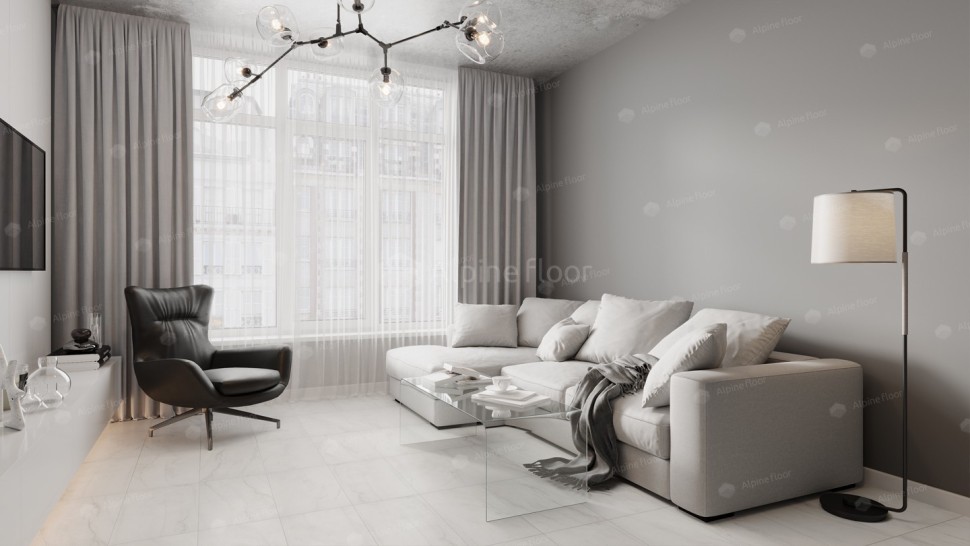 Виниловая плитка "Alpine Floor" Light Stone Брайс (608*303*2,5 мм) — купить в Москве