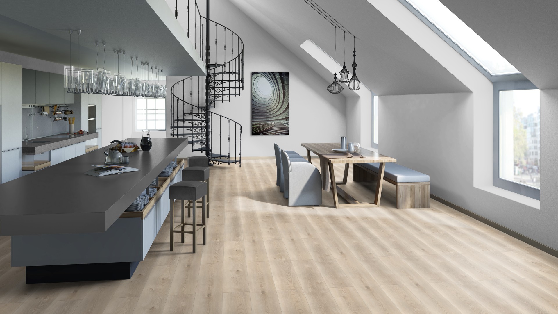 SPC ламинат "Tarkett" Deep House Sean (1400*225*4,6 мм) — купить в Москве