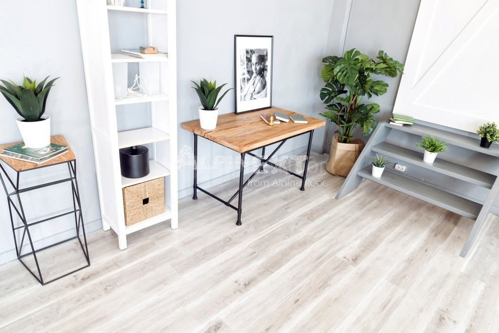 Замковая ПВХ плитка "Alpine Floor" Дуб выбеленный  (1220*183*4мм) — купить в Москве