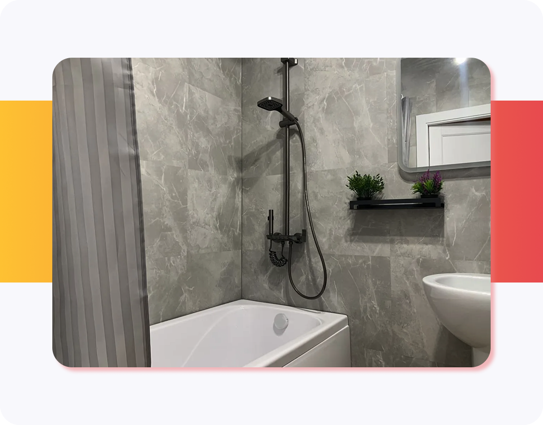 Укладка виниловой плитки Tarkett Art Vinyl в санузле